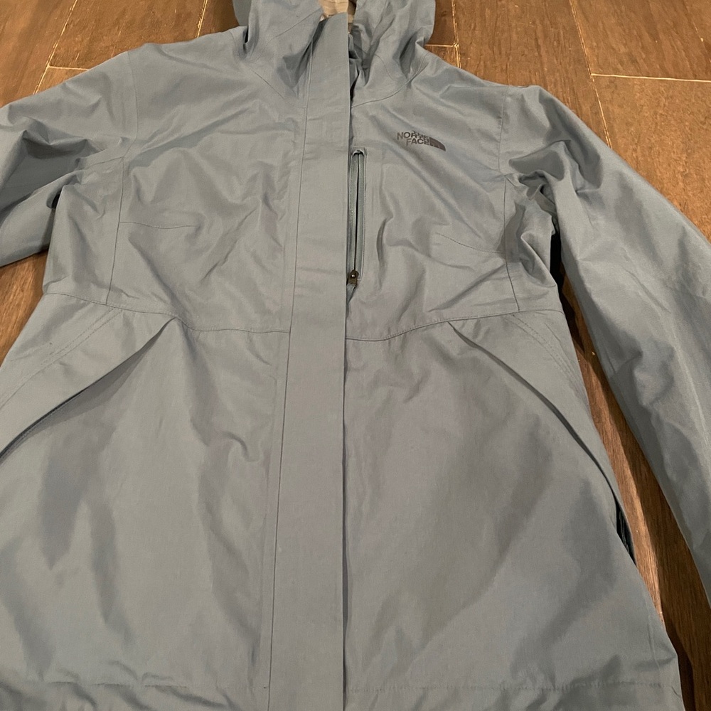 The North Face Women's Xs Dryzzle Futurelight Rain Jacket Flare Shady Blue EUC - Picture 3 of 8